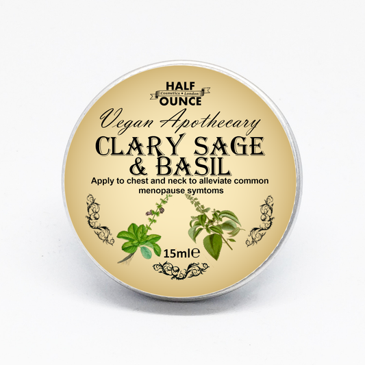 Clary Sage and Basil Balm for menopause symptoms