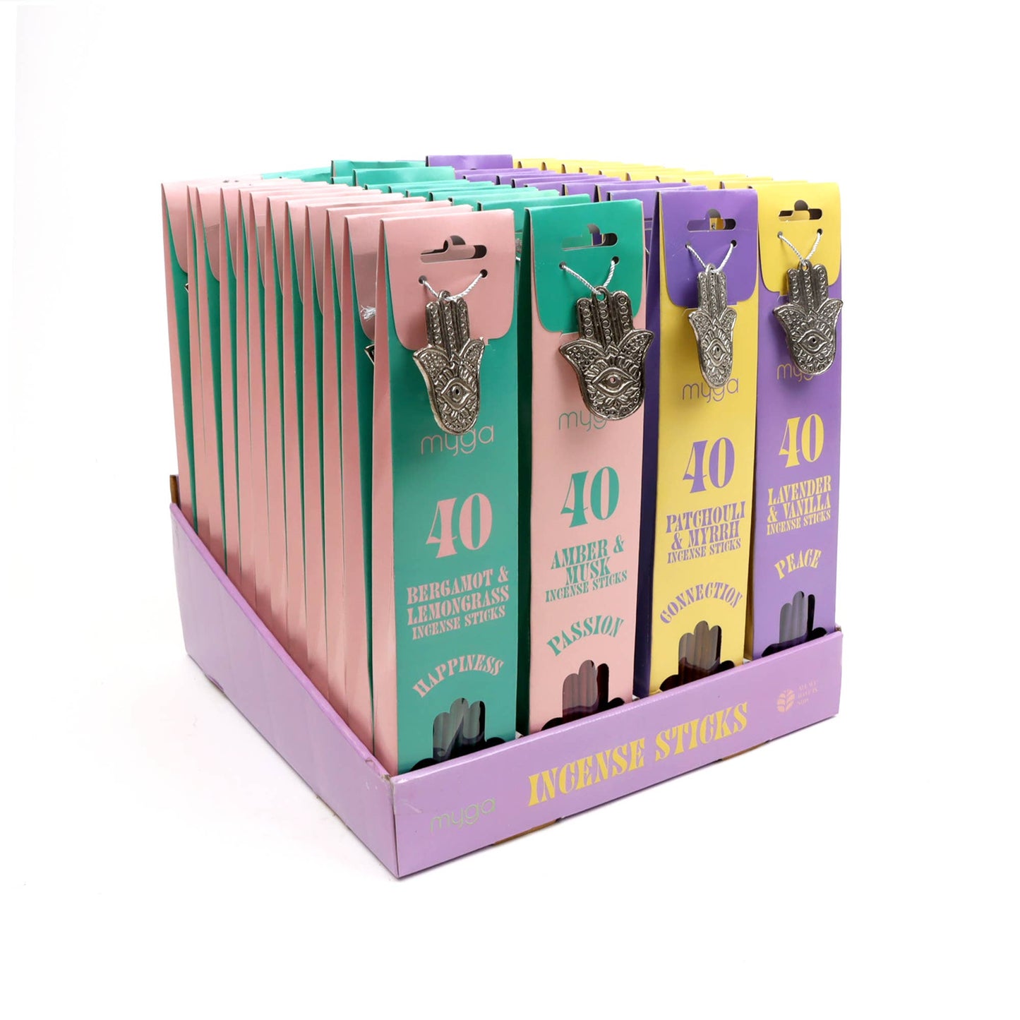 Spirit Incense Sticks, 40 Sticks with Metal Holder