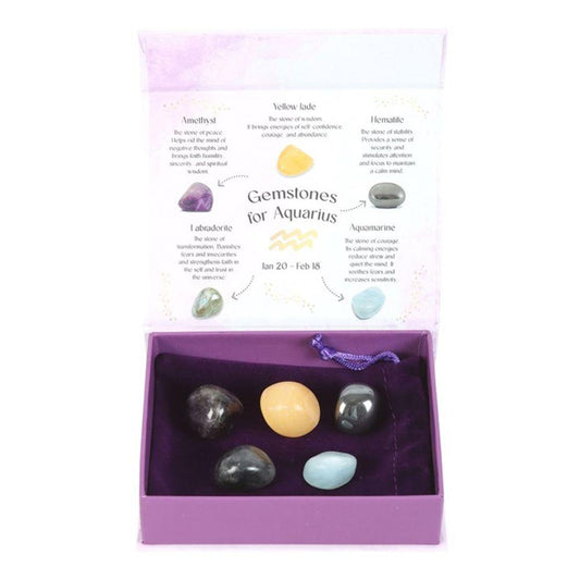 Aquarius Crystal Tumblestone Set - The Energy Emporium