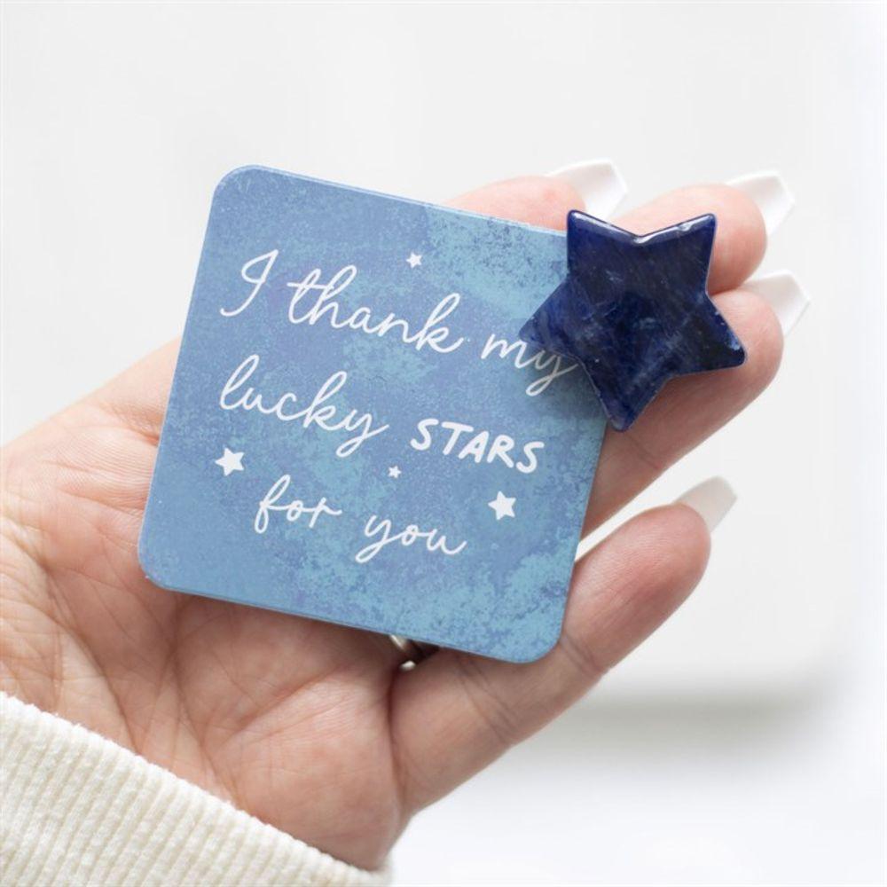 Lucky Stars Lucky Sodalite Crystal Star in a Bag - The Energy Emporium