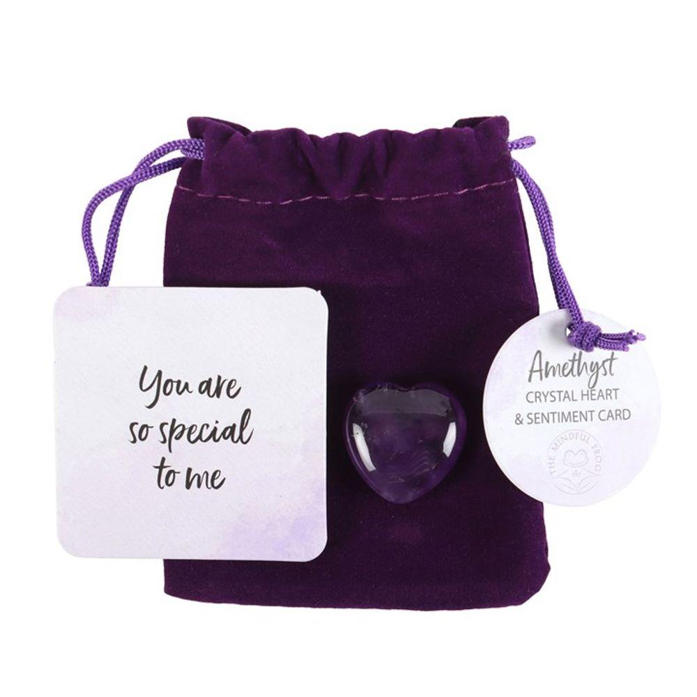 You Are Special to Me Amethyst Crystal Heart in a Bag - The Energy Emporium