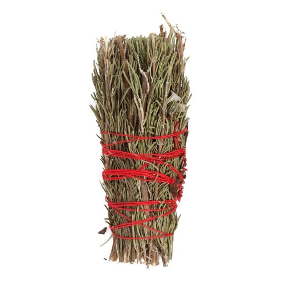 6in Ritual Wand Smudge Stick with Rosemary and Red Flowers - The Energy Emporium