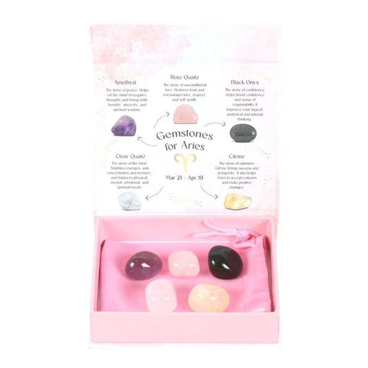 Aries Crystal Tumblestone Set - The Energy Emporium