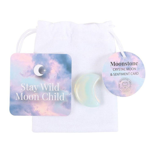 Stay Wild Opalite Crystal Moon in a Bag - The Energy Emporium