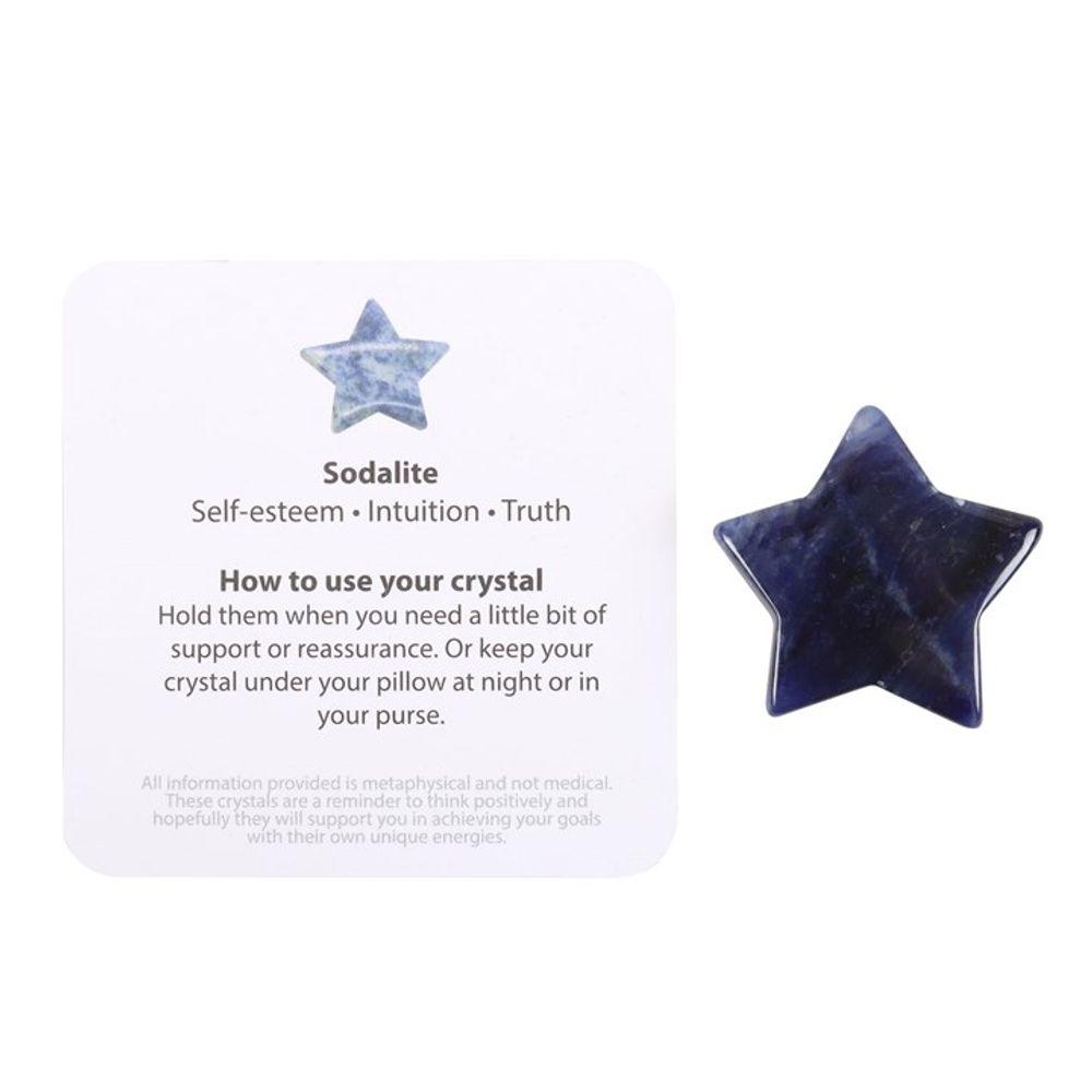 Lucky Stars Lucky Sodalite Crystal Star in a Bag - The Energy Emporium