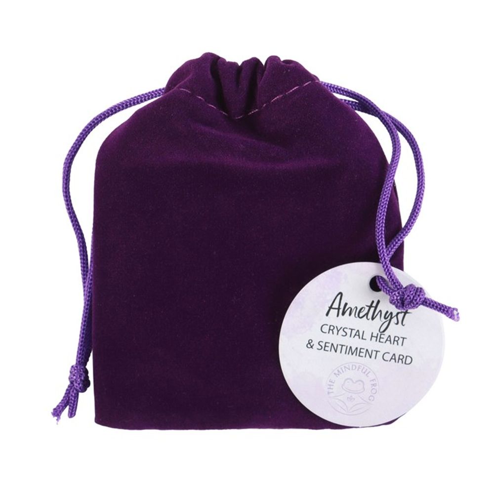 You Are Special to Me Amethyst Crystal Heart in a Bag - The Energy Emporium