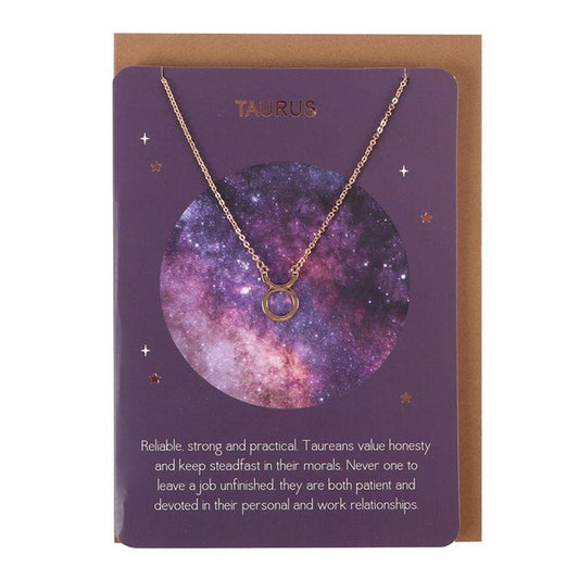 Taurus Zodiac Necklace Card - The Energy Emporium