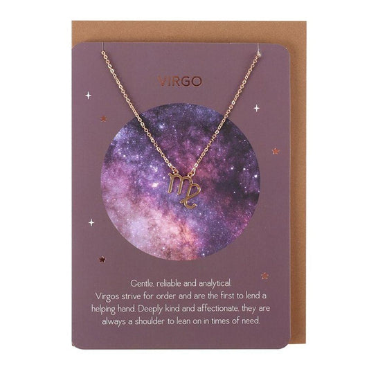 Virgo Zodiac Necklace Card - The Energy Emporium