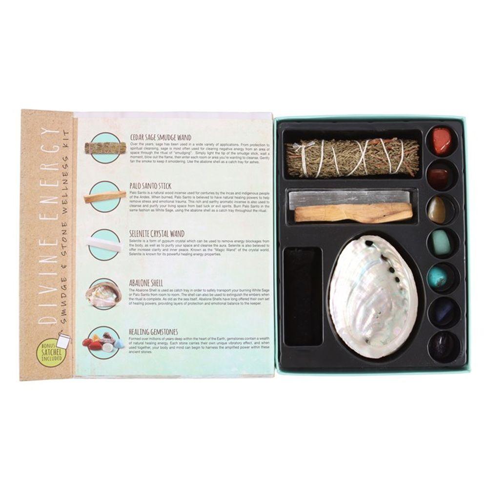 Divine Energy Smudge and Stone Wellness Kit - The Energy Emporium